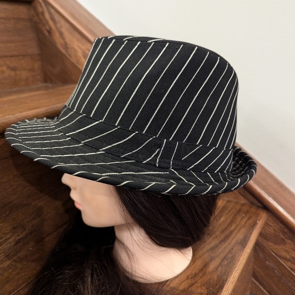 David & young men's Gangster fedora hat, pinstripes,  1920's style hat - Picture 3 of 7